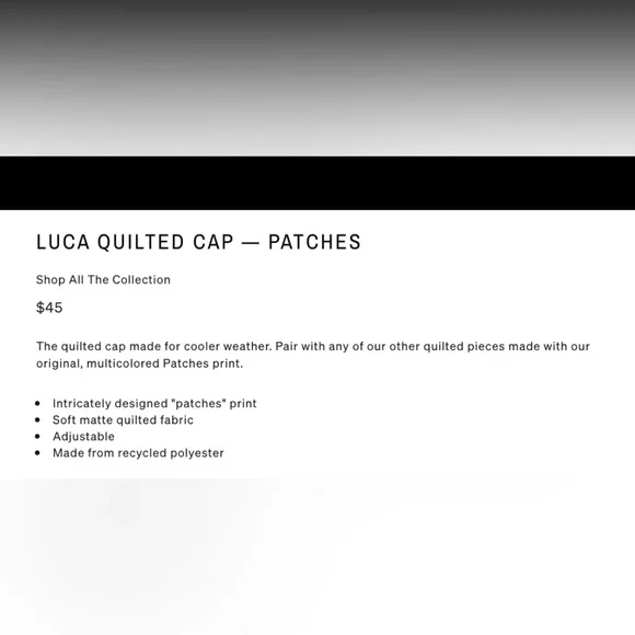 Luca Quilted Cap - yllw the label - Picture 2 of 6